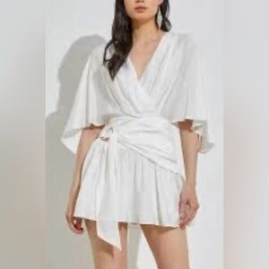 She + Sky White Satin Dress with built in shorts
Stock photo is not exact dress